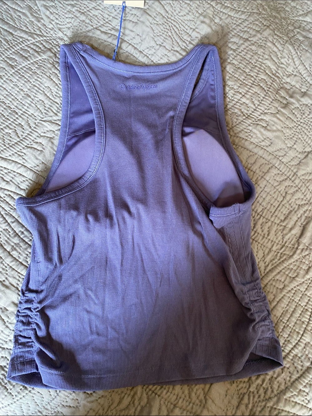 Outdoor Voices Deep Lavender Ribbed Tank Top - Picture 2 of 4